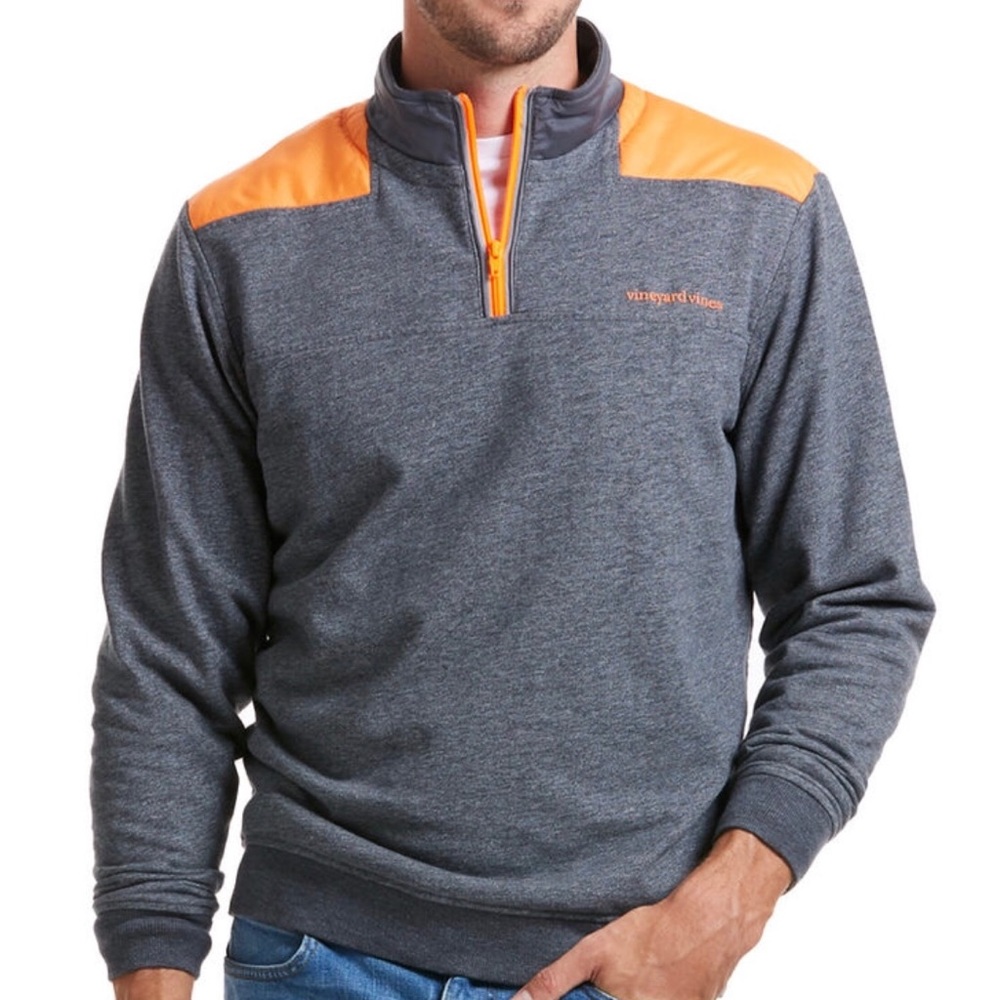 Vineyard Vines Grey Half Zip Pullover